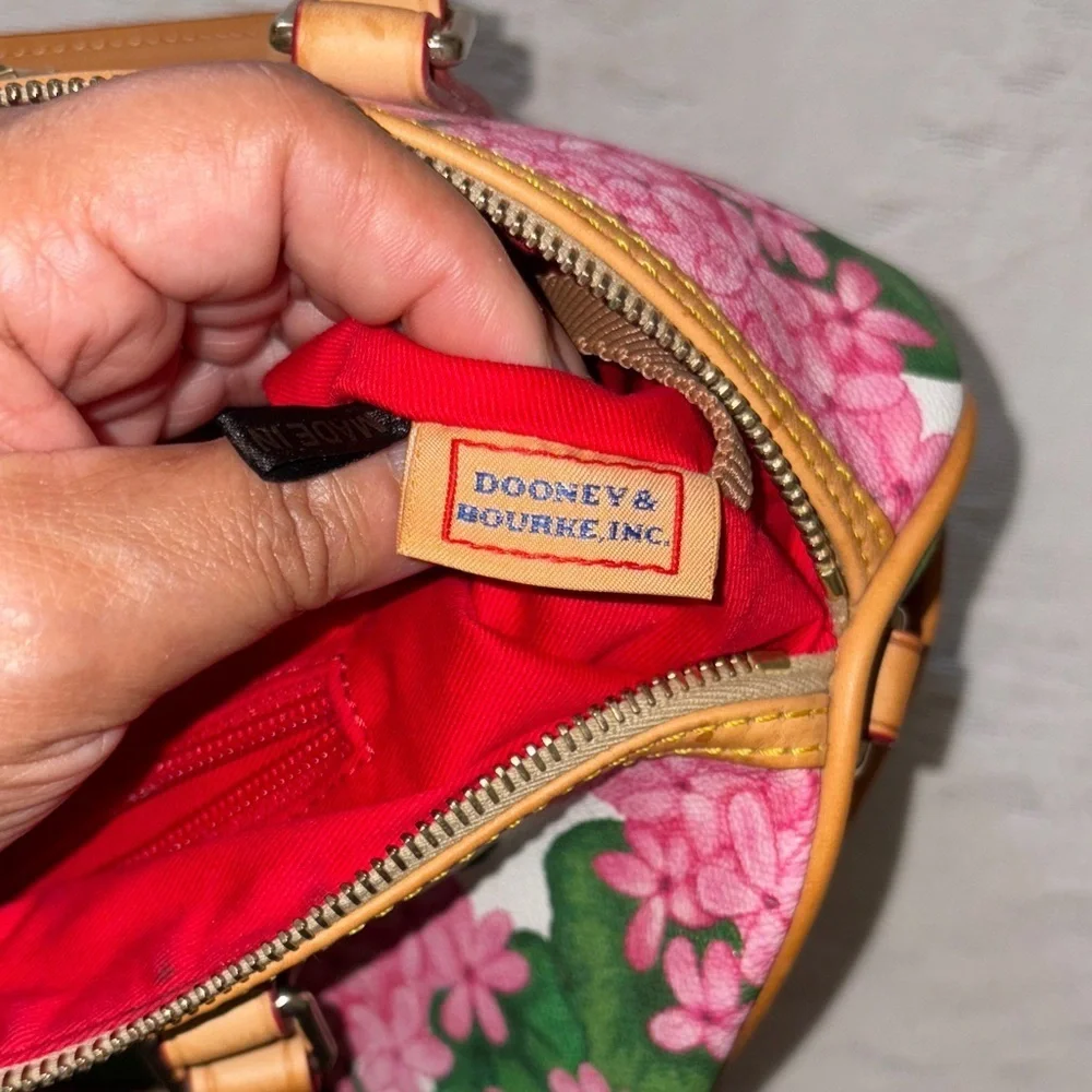 Gently Loved Satchel Bag Genuine Leather Hydrangea (NO CROSSBODY STRAP)